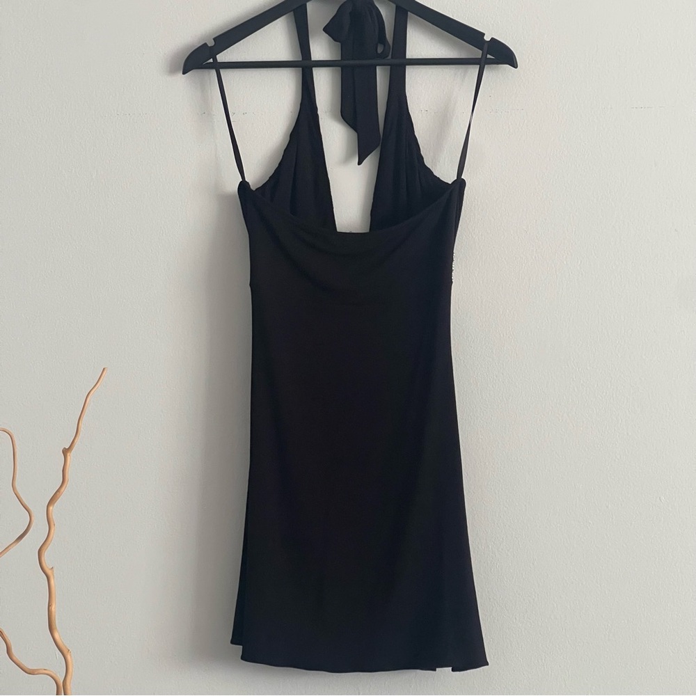 Sky Black Dress with Silver Embellished Waist - Picture 2 of 5